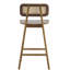 Tabouret de bar en bois avec finition noyer, ensemble de 2