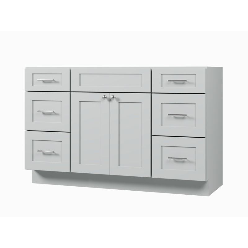Meuble-lavabo simple 54 po avec base de tiroir Disar, Gris