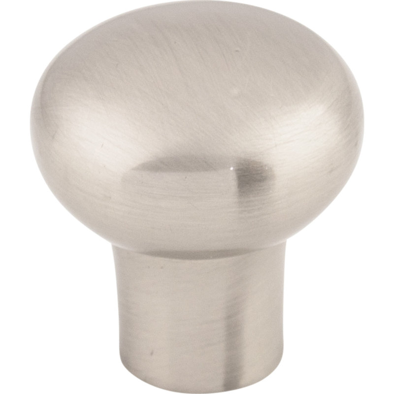 Aspen II Round 7/8" Diameter Round Knob, 7/8" Knob Diameter, Brushed Satin Nickel