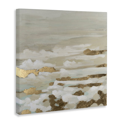 Toile à vagues abstraites Gilded Surf, design par June Erica Vess