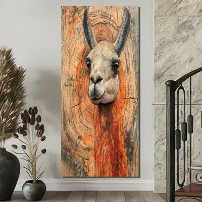 Gillison Llama Portrait At The Mountain