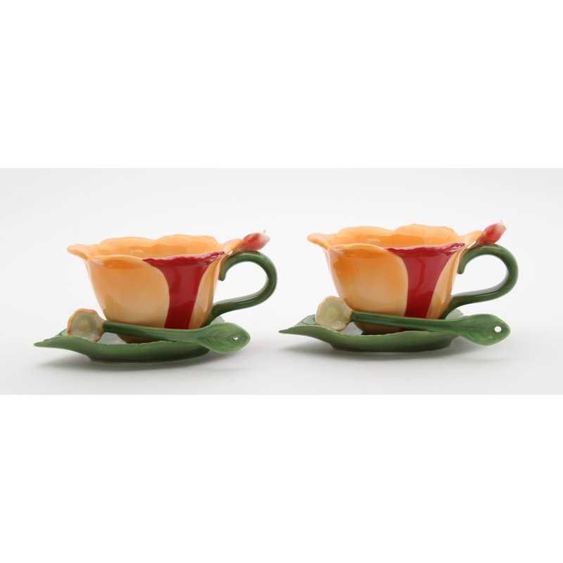 Quitman Orchid Teacup & Saucer Set