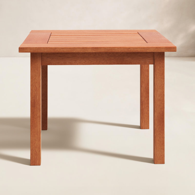 Rafael Square Eucalyptus Outdoor Side Table , 23.5'' in. W 23.5'' in. D