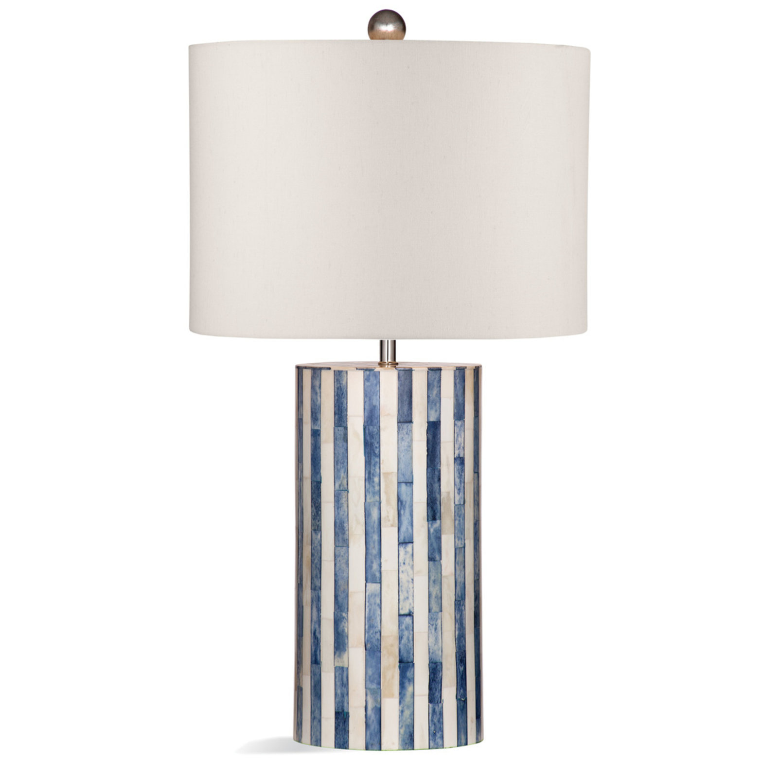 Patterson Bone Inlay Table Lamp, Blue/White