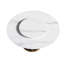 Table de salle à manger 59,05 po en pierre artificielle ronde blanche avec base en fer blanc pouvant accueillir 8 personnes - table tournante en pierre artificielle blanche de 31,5 po (sans les chaises)-1454625991-1454625989