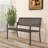 Eveliina Steel Carved-back Floral Bench-1318159066