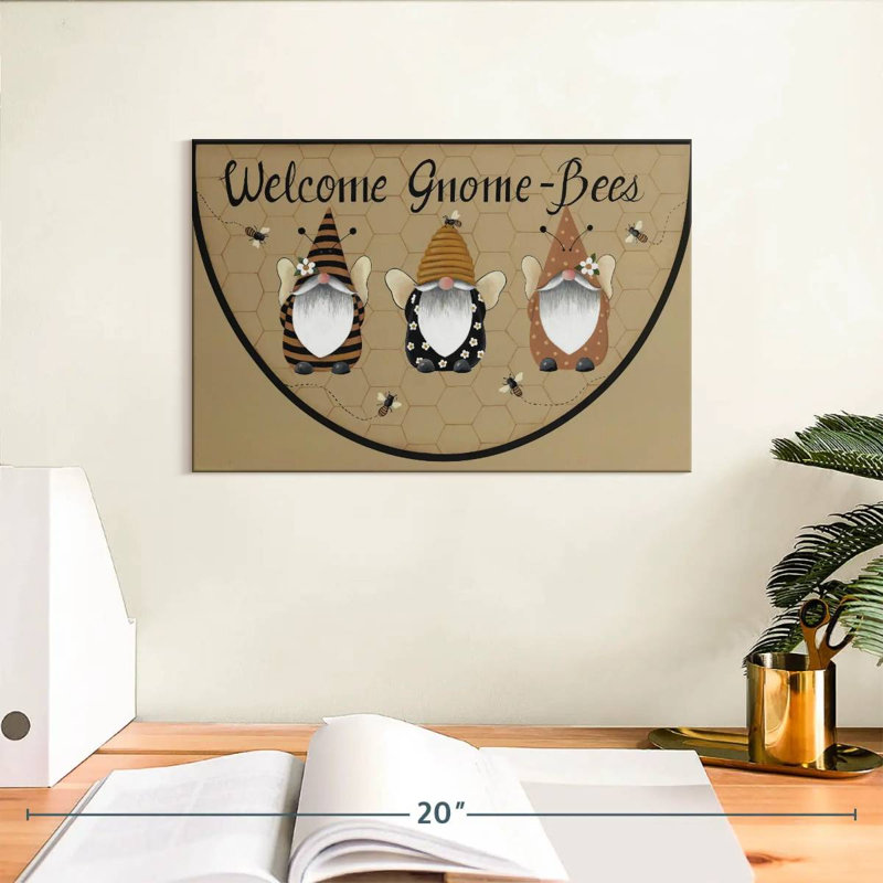 Kelan Welcome Gnome Bees, 8" H x 12" W