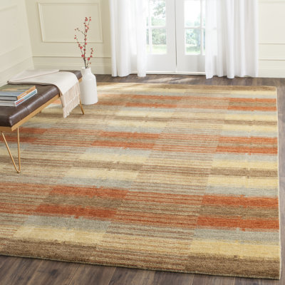 Frann Hand Loomed Wool Striped Rug