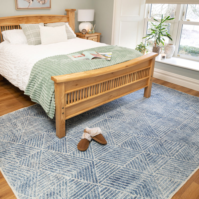 Vintage Look Cotton Flatweave Area Rug, 80cm x 150cm