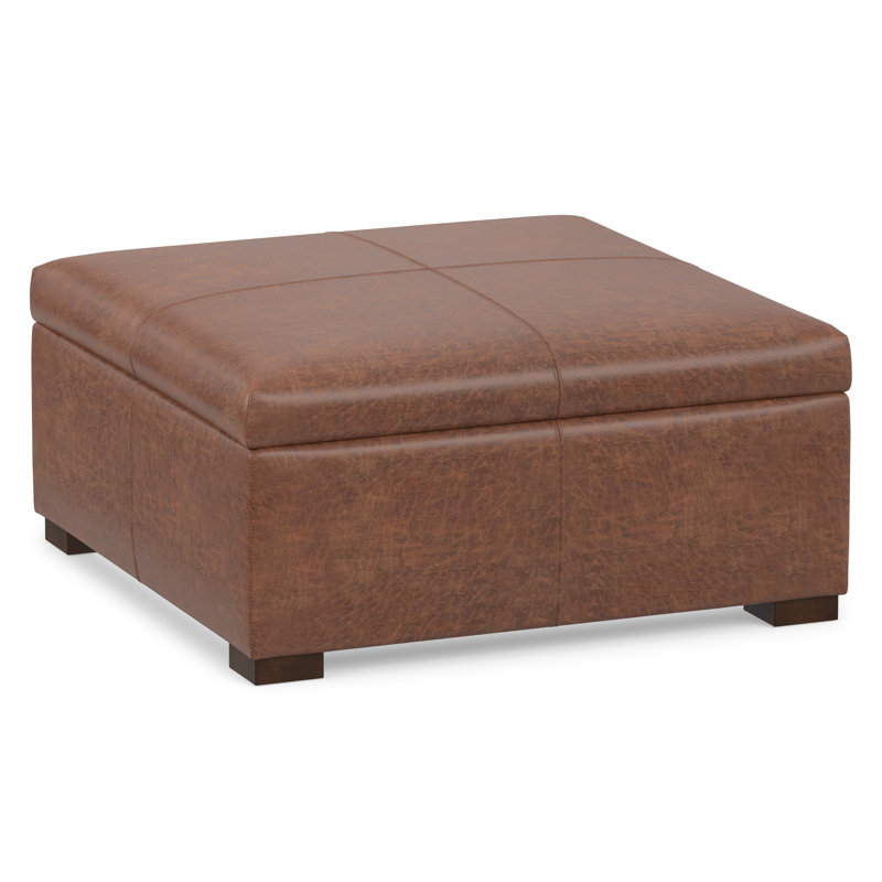 Repose-pieds de table basse avec rangement caché Gabgie, Brun