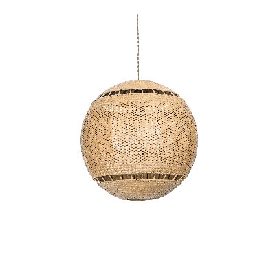 OToole Orb 19" Natural Rattan Pendant