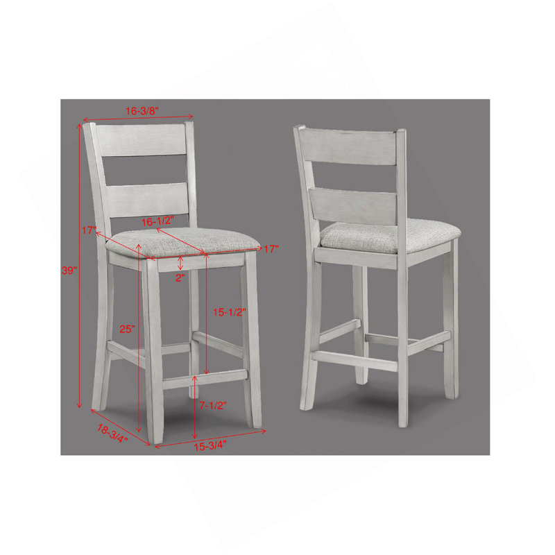 Ensemble de salle à manger 5 pièces à hauteur de comptoir Rustic Farmhouse