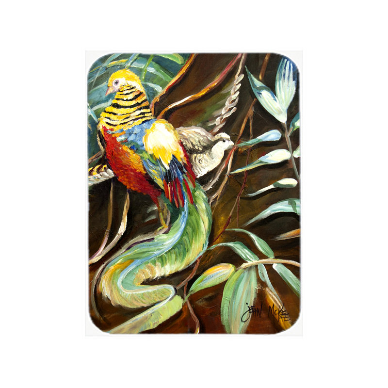 Planche à découper en verre trésors caroline Mandarin Pheasant