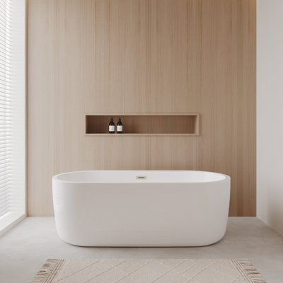 Juliette 67'' x 31.5'' Soaking Acrylic Bathtub