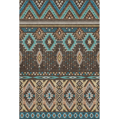 Premium Machine Washable Mayfield AMF1851 Aztec Rug