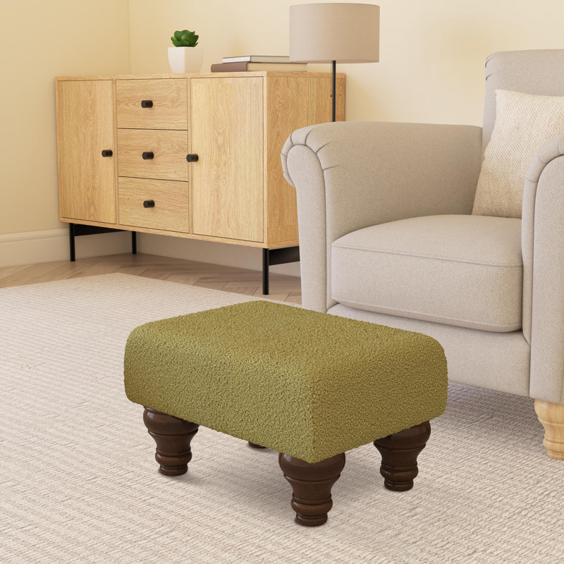 Autryville Wood Turned Leg - Plush, Mahogany, Boucle, Olive