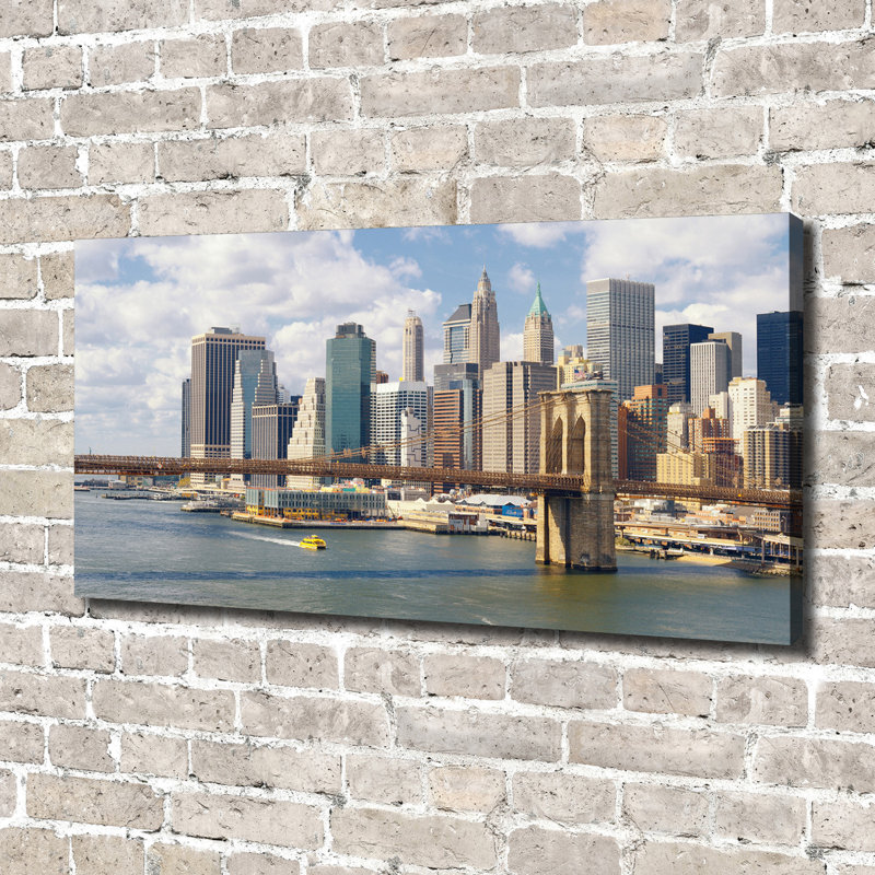 Manhattan New York 1 Piece Wrapped Canvas Wall Art