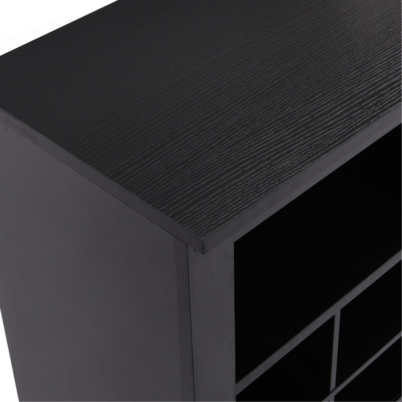 Sleek Design 24 Shoe Cubby Console, Modern Shoe Cabinet With Curved Base, Versatile Sideboard With High-Quality For Hallway, Bedroom, Living Room