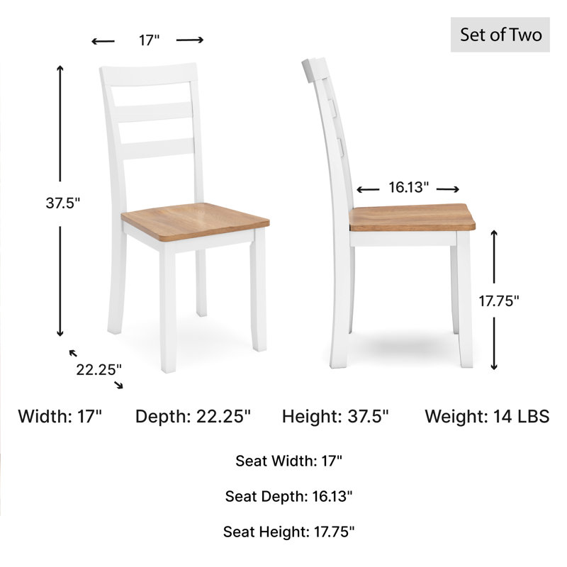 Ensemble de chaises Gesthaven (ensemble de 2), Blanc