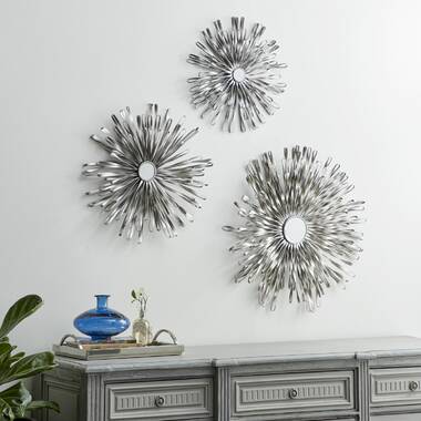 Mirrorize 10 Silver Round Mirror Wall Decor Set, Silver Wall Mirrors  Accent Decor For Living Room, Decorative Silver Mirrors For Wall Decor Set  Of 3