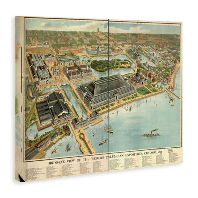 Toile carte d'exposition rétro, design par Marcus Jules