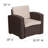 Alderman Faux Rattan Chair with All-Weather Cushion-714059139