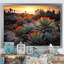 «Succulent Desert Cactus Field Burning Sunset III» - Art mural succulent-916978676-904520428