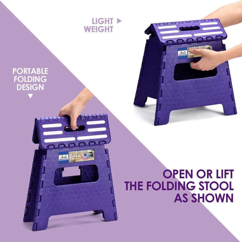 Aldonna Purple Foldable Step Stool