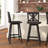 Bakersville Modern Farmhouse Wooden Swivel Bar and Counter Stool-85641631-85641632