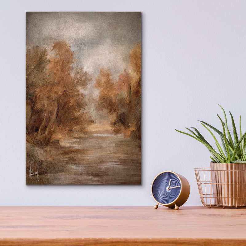  «Autumn Abstract» par Ashley Bradley, art mural en verre acrylique, 12 po x 16 po