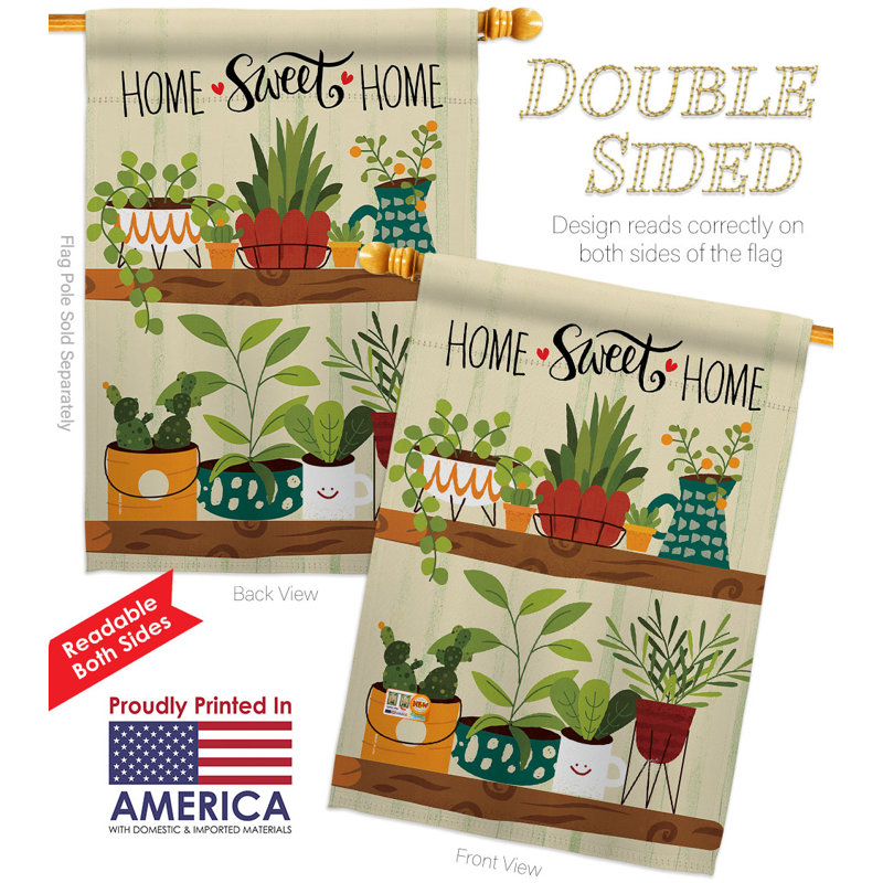 Drapeau de maison 40 po x 28 po Group Plants