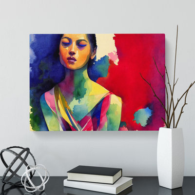 XXX-H1022-WF-10283X Woman Dancer Painted Vol.1 Abstract - Wrapped Canvas Painting
