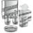 Dwellza Silver Mosaic Bathroom Tumbler Cup