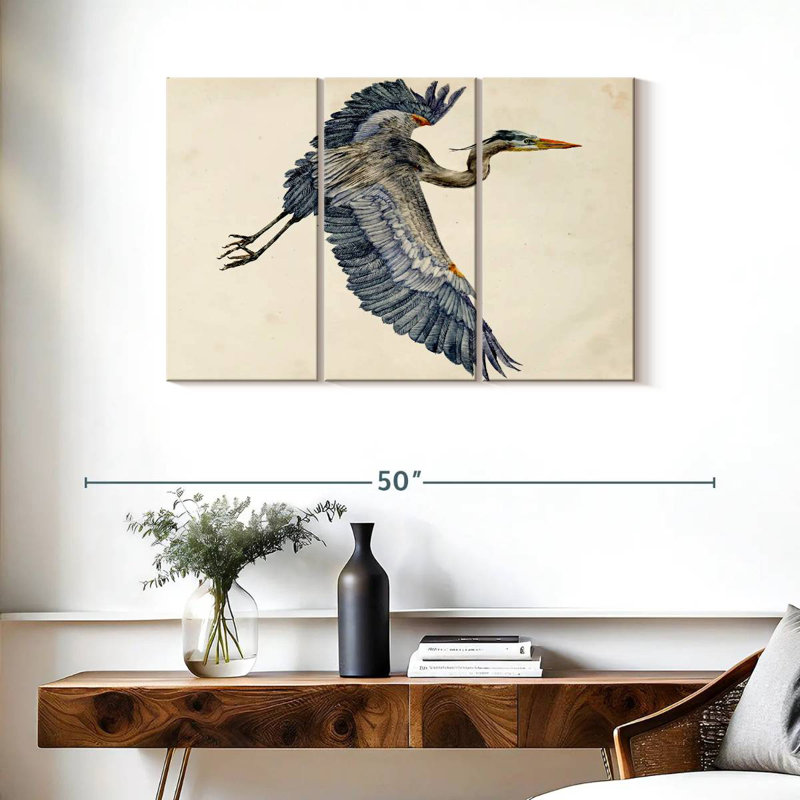 Brampt Blue Heron Rendering IV, 24" H x 38" W