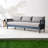 Outdoor Aluminum Sofa With Olefin Cushions