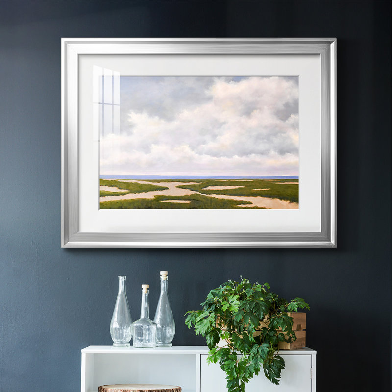Beach Dunes, impression sur papier encadrée, H 19 po x l 27 po x P 1,5 po, Argent