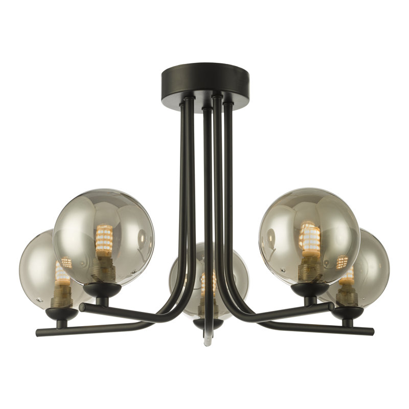 Flush Mount, Satin Black/Smoked