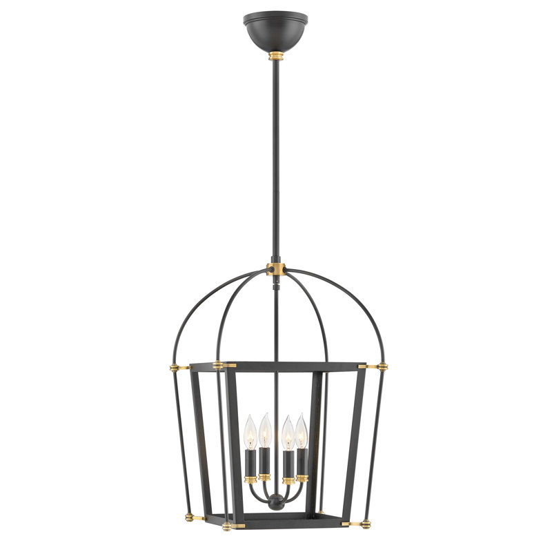 Luminaire suspendu avec chandelle 4 lumières Selby, H 24 po x l 16,3 po x P 16,3 po
