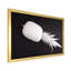 Ananas blanc sur fond noir - reproduction sur toile-67235995-67235971