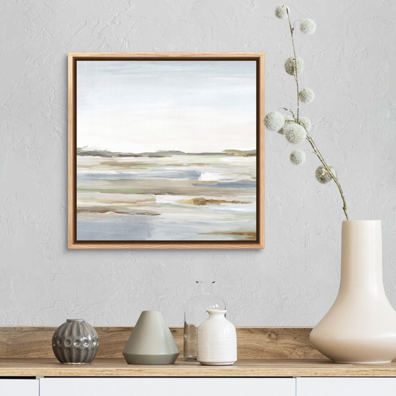 «Vastness II» par Eva Watts - reproduction d'art, H 17,25 po x l 17,25 po, Toile avec cadre photo, Naturel flottant
