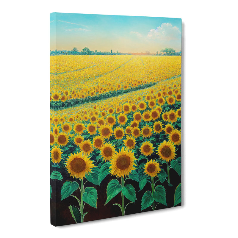 Garlan Sunflower Field Vol.6 - Wrapped Canvas, 50cm H x 35cm W x 3cm D