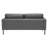 72" Gray Faux Leather Sofa