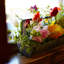 Arrangement floral de fleurs en métal galvanisé, tulipe mélangée, ensemble de centre de table en bois d’eucalyptus Protea & eucalyptus