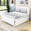 3 Drawers Platform Bed with Twin Trundle and LED Headboard-1499034970
