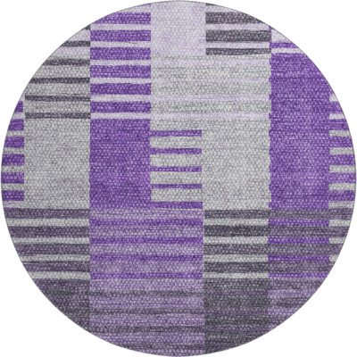Premium Machine Washable Prisco Purple Rug