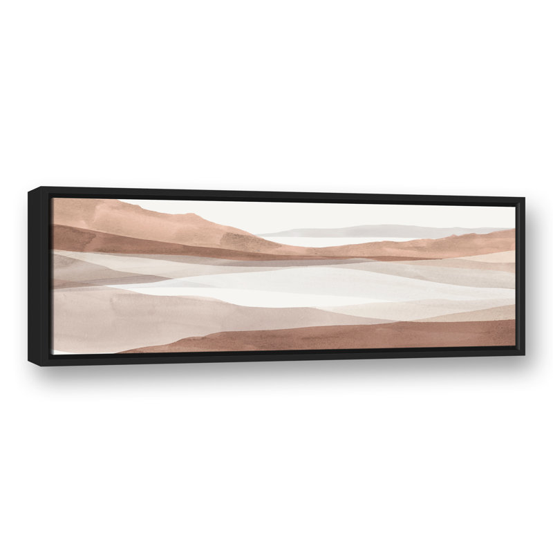 Paysage bohémien, H 13,75 po x l 37,75 po x P 1,75 po, Cadre flottant