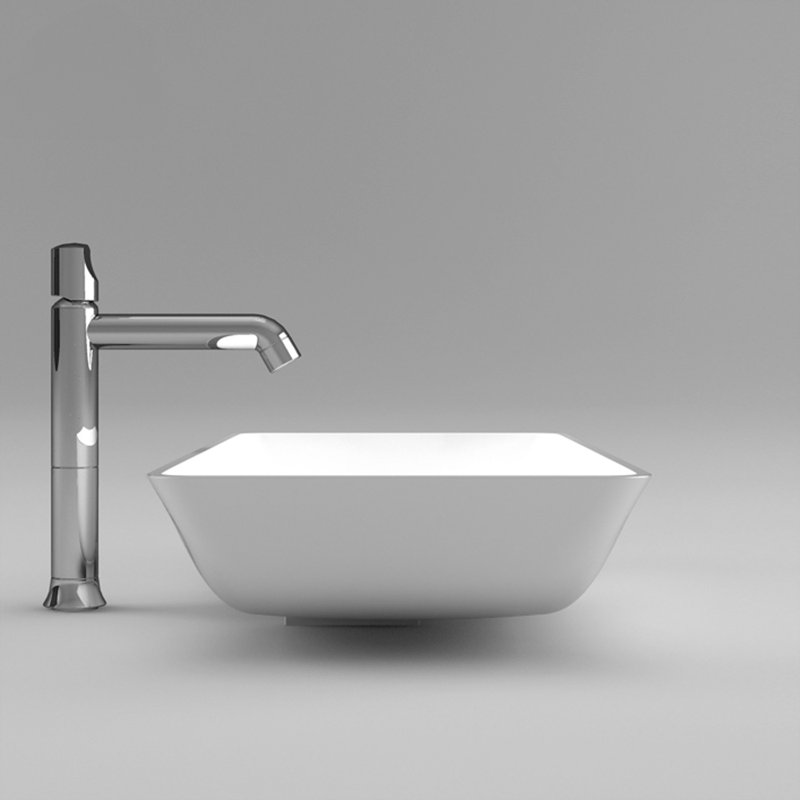 Nek 24.41'' L Bathroom Sink, White