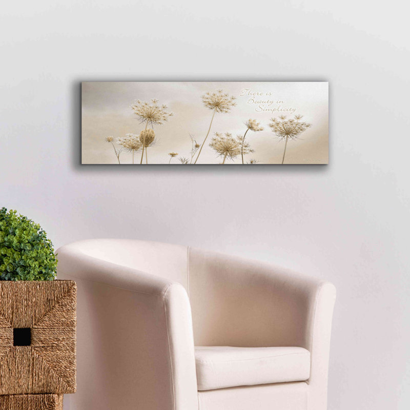 «There is Beauty in Simplicity» par Lori Deiter, art mural sur toile, 36 po x 12 po