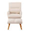 Fauteuil d'appoint avec ensemble de repose-pieds, fauteuil avec dossier réglable, méridienne moderne de style Mid-Century-243311063
