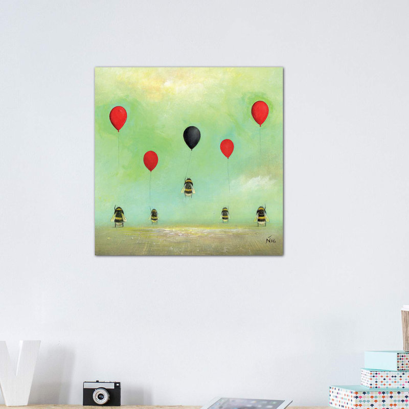 «Don't Let Go» par Neil Thompson - reproduction d'art, H 12 po x l 12 po x P 0,75 po, Toile tendue, Pas de tapis